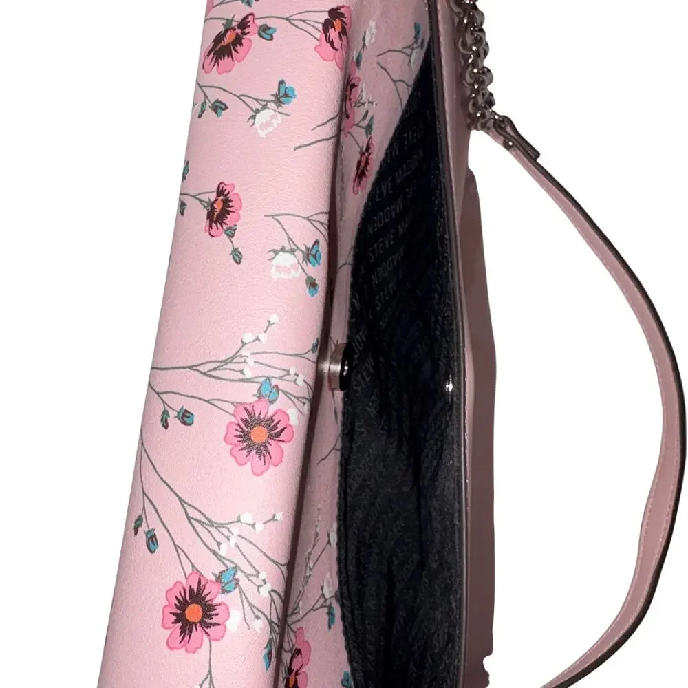 Steve Madden Pink Cherry Blossom Floral Shoulder Bag Preppy Clean Girl Summer - Picture 11 of 13
